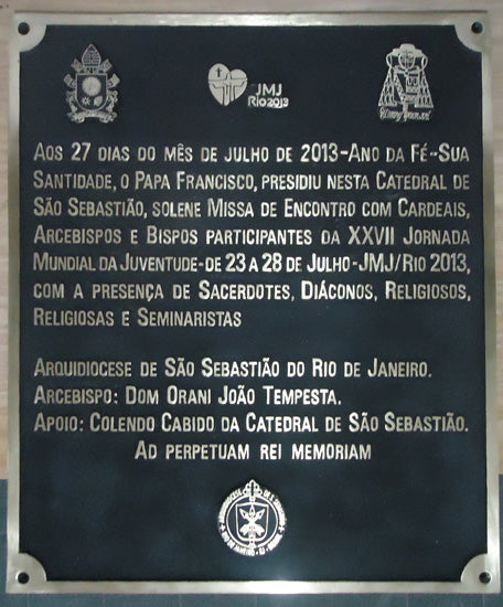 Placa em Bronze