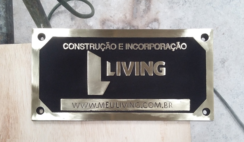 Placa em Bronze