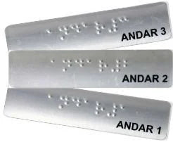 Placa em Braille para Corrimão