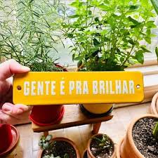 Placa Esmaltada Decorativa 20x5cm