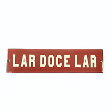 Placa Esmaltada Decorativa 20x5cm