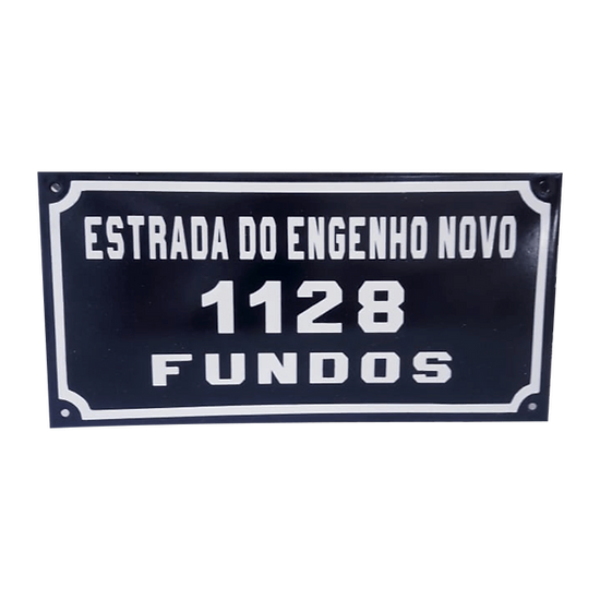 Placa Esmaltada Medindo 30x15cm