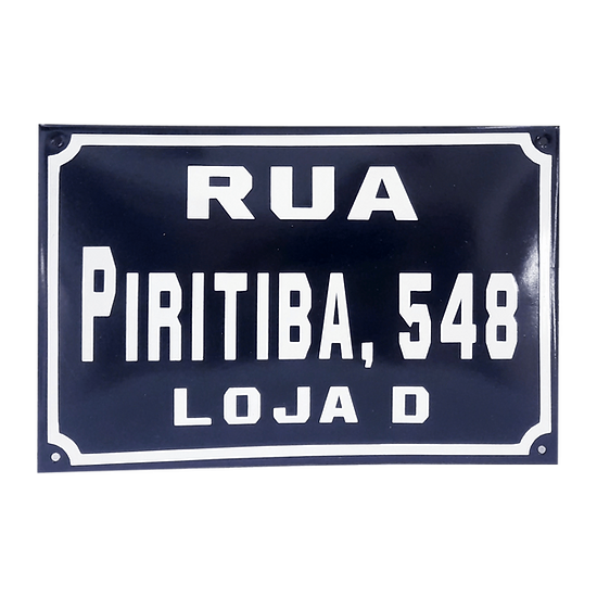 Placa Esmaltada Medindo 30x20cm