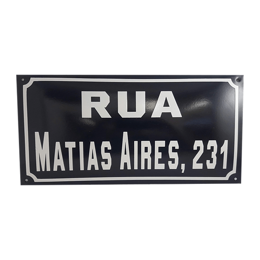 Placa Esmaltada Medindo 40x20cm