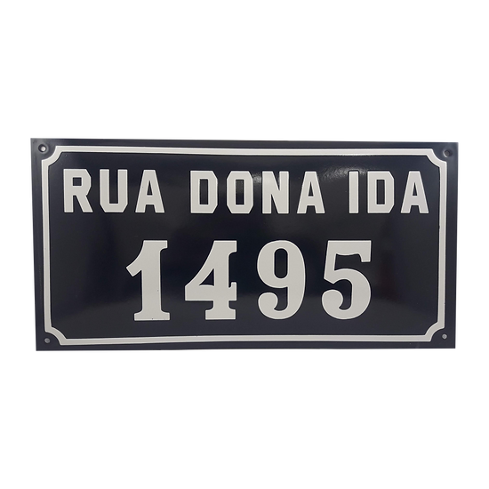 Placa Esmaltada Medindo 30x15cm