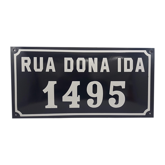 Placa Esmaltada Medindo 30x15cm