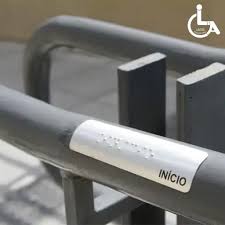 Placa em Braille para Corrimão