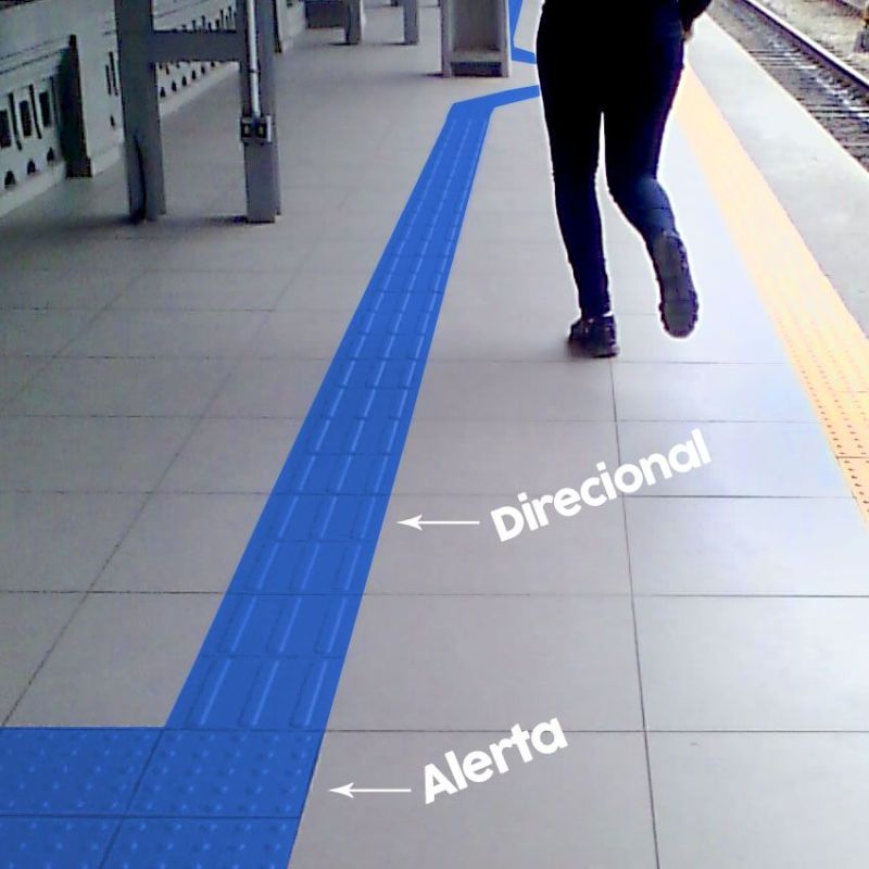 PISO TÁTIL DE ALERTA EMBORRACHADO