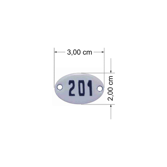 Placa Esmaltada Decor 3x2cm oval