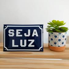 Placa Esmaltada Decorativa